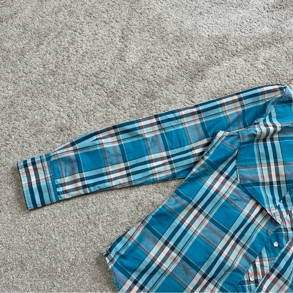 Simms Women’s Snap Button Down Shirt Longsleeve Outdoor Fishing UPF 50+ Blue M - Picture 5 of 13